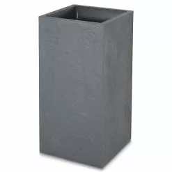 Castorama Bac Carré Plastique Blooma Volcania Gris Foncé 38,7 X 38,7 X H. 80 Cm