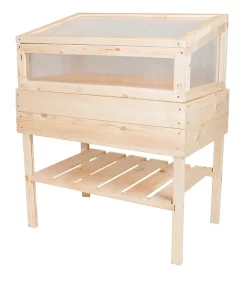 Castorama Carré Potager Bois Et Polycarbonate 52,5 X 79 X H.108 Cm