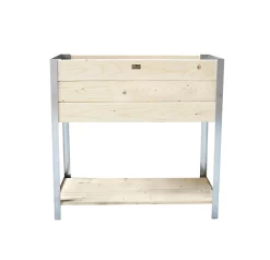Castorama Carré Potager Bois Et Zinc Galva 78 X 36 X H.72 Cm