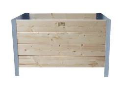 Castorama Carré Potager Bois Et Zinc Galva 78 X 52 X H.48 Cm
