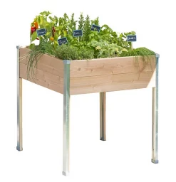Castorama Carré Potager Sur Pieds Mon Petit Potager Design GM 80 X 75 X H.80 Cm