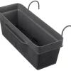 Castorama Jardinière à Réserve D'eau Plastique Deroma Like Anthracite 49 X 28 X H.17 Cm