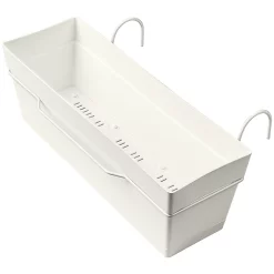 Castorama Jardinière à Réserve D'eau + Support Deroma Save R Blanc 49 X 29 X H.17.3cm