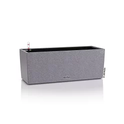 Castorama Jardinière Lechuza Stone Gris Pierre 50 X 19 X H.19 Cm