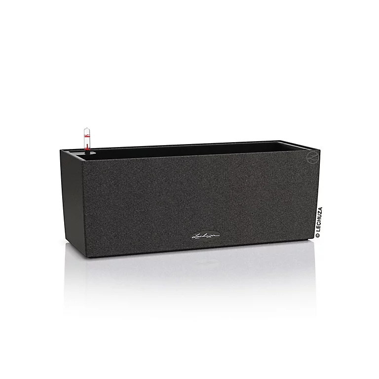 Castorama Jardinière Lechuza Stone Noir Graphite 50 X 19 X H.19 Cm