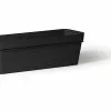 Castorama Jardinière Plastique Jardifer Cleo Anthracite 50 X 19 X H.16 Cm + Support