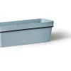 Castorama Jardinière Plastique Jardifer Cleo Bleu Horizon 50 X 19 X H.16 Cm + Support