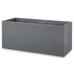 Castorama Jardinière Plastique Volcania Gris Foncé 100 X 38,7 X H. 43 Cm