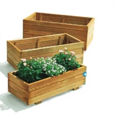 Castorama Lot De 3 Bacs Rectangles Bois