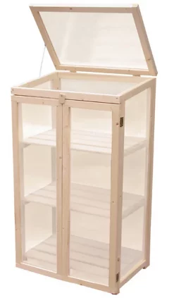 Castorama Serre De Balcon Bois Et Polycarbonate 69 X 48,5 X H.122,5 Cm