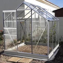 Castorama Serre En Verre Lams Allium Alu Naturel 3,70m²