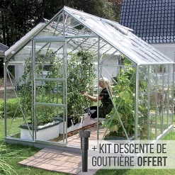 Castorama Serre En Verre Lams Carvi Alu Naturel 8,10m²