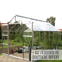 Castorama Serre En Verre Lams Laurus Alu Naturel 11,30m²