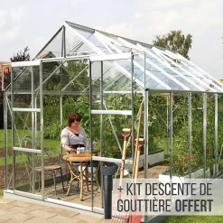 Castorama Serre En Verre Lams Laurus Alu Naturel 9,70m²