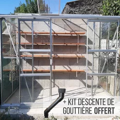 Castorama Serre En Verre Lams Melissa Alu Naturel 3,30m²