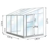Castorama Serre En Verre Lams Melissa Alu Naturel 4,90m²