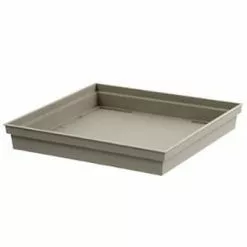 Castorama Soucoupe Pot Carré Polypropylène Eda Toscane Taupe 32 X 32 Cm