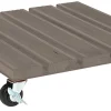 Castorama Support Roulant Pour Plante Roul'Bac Bois Taupe 40 X 40 Cm